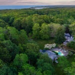 An aerial view of 180 Pilot Hill Farm, Vineyard Haven.