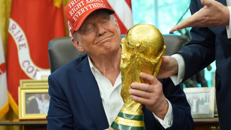 President Donald Trump said Tuesday he would consider moving the World Cup games scheduled for the Boston area elsewhere due to "unsafe conditions."