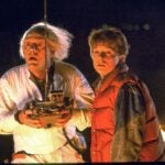 Christopher Lloyd, and Michael J. Fox in the 1985 film "Back to the Future."