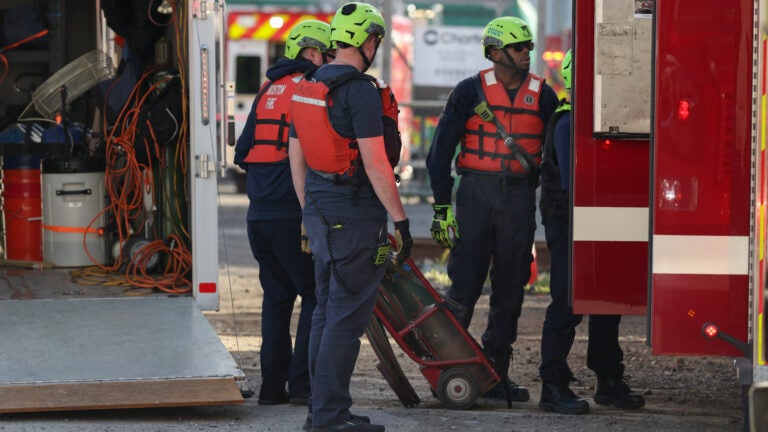 The crane collapse in Everett prompted a wide response from police, fire officals, and EMS.