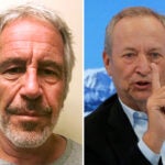 Jeffrey Epstein and U.S. economist Larry Summers.