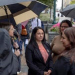 Etel Haxhiaj, a member of the City Council, after a court hearing in her criminal case in Worcester, Mass.